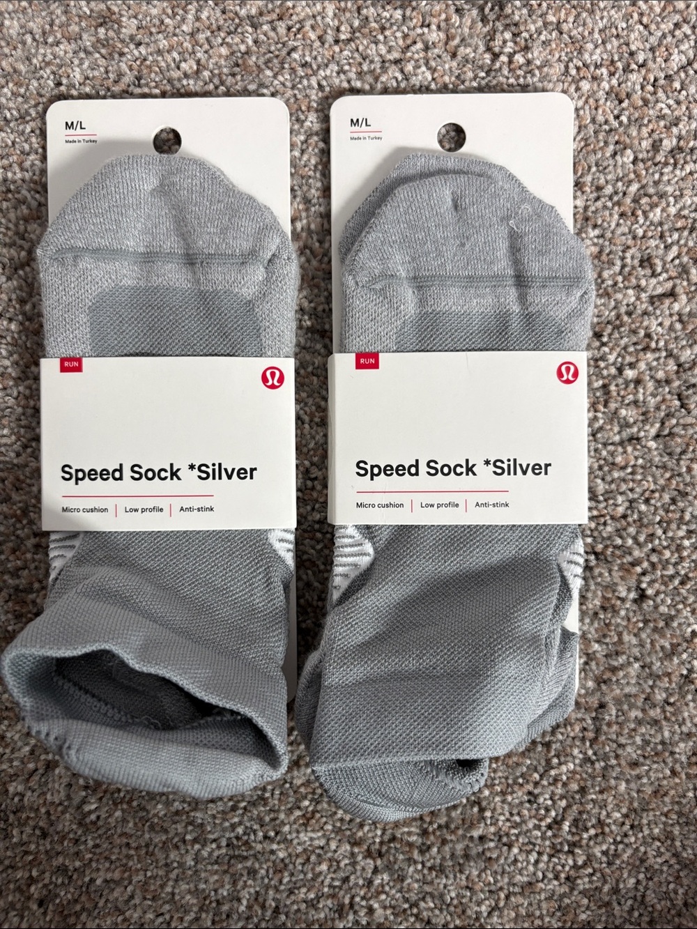 lululemon athletica Speed Sock - Silver Gray